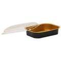 Handi-Foil Handi-Foil Gourmet-To-Go Small Black Gold With Lid Combo, PK100 4215-55-100WDL